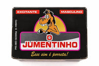 Topo da caixa do Jumentinho com a marca em destaque e a indicação de 12 frascos com 10 mL